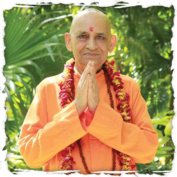 Swami Jyotirmayananda with folded hands