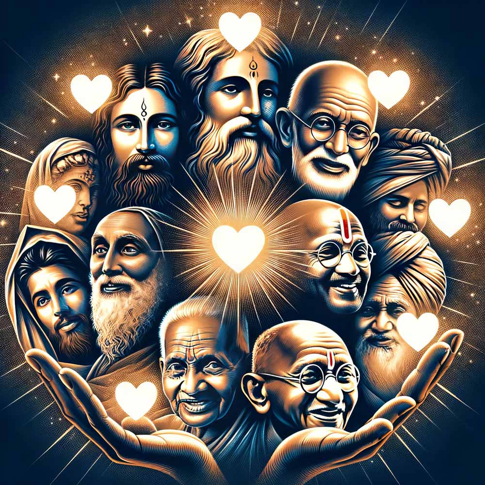 image of sages around a heart
